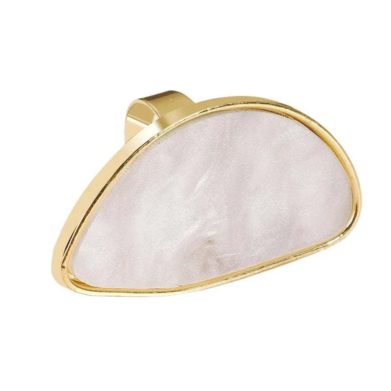 Korean Niche Irregular Agate style Resin Ring for Female with Adjustable Opening